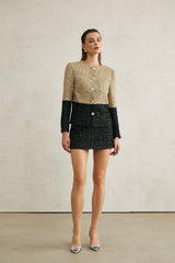 Gabbi Pullu Tüvit Ceket & Etek Kombin Takım