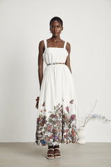 Thaïs Çiçek Desenli Midi Elbise