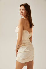 Sophie Buzgü Detaylı Bükümlü Mini Elbise