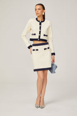 Émeline Fiyonk Detaylı Örme Hırka & Etek Eşleştirme Seti