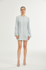 Vesper Tek Düğmeli Uzun Kollu Elbise