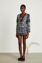 Catherine Desen Debriyaj V Yaka Blazer Elbise