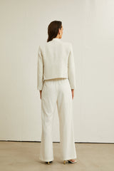 Thérèse Beyaz Tüvit Kruvaze Ceket