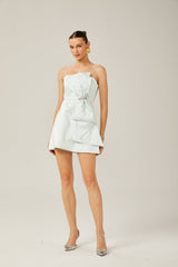 Quentinne Büyük Beden Fiyonklu Mini Elbise