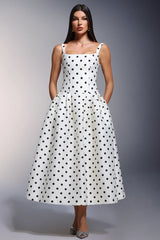 Zada Kolsuz Dalga Noktası Uzun Elbise