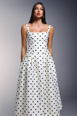 Zada Kolsuz Dalga Noktası Uzun Elbise