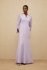 Rêverie Mor Kloş Süslemeli Uzun Elbise