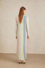 Serelith Yeşil Metalik Örgü Uzun Hırka