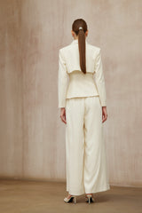 Teresa 3D Petal Blazer ve Pantolon Takımı