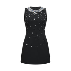 Jalena Kristal Süslü Mini Elbise