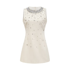 Cécile Kristal Süslü Mini Elbise