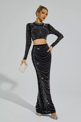 Simona Siyah Sıcak Elmas Baskı Seti