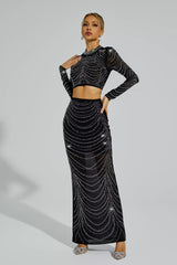 Simona Siyah Sıcak Elmas Baskı Seti