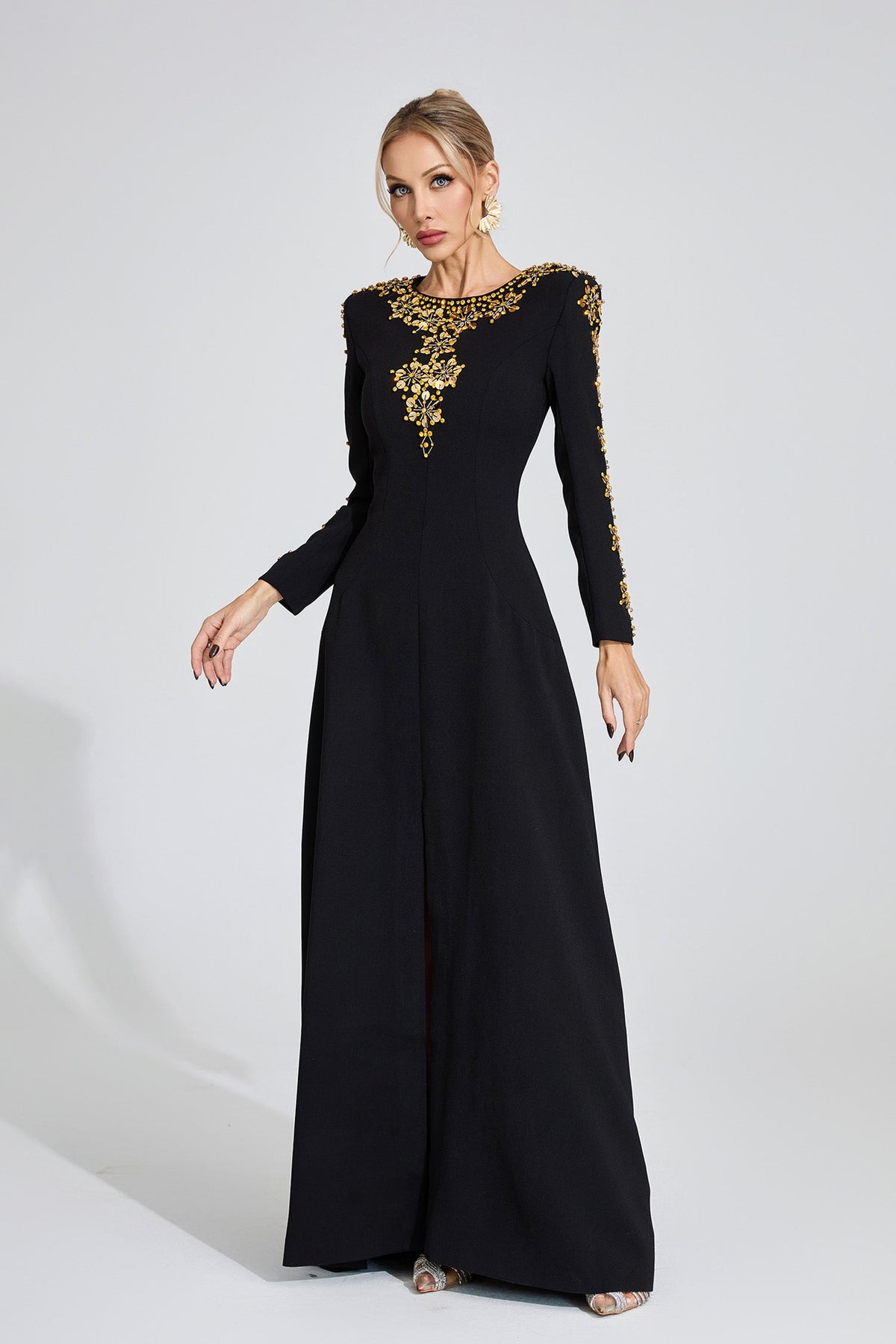 Lucinda Siyah Elmas Maxi Elbise