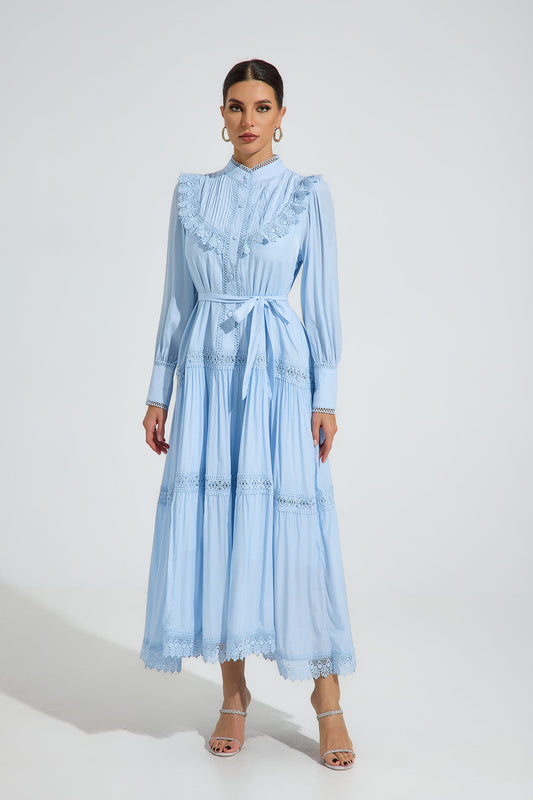 Hadwyn Sky Ruffle Maxi Elbise