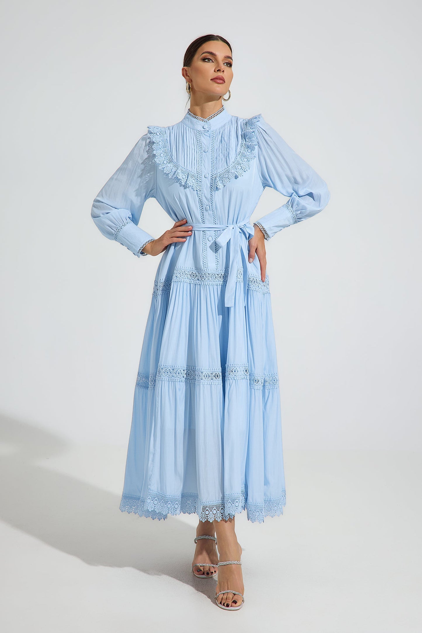 Hadwyn Sky Ruffle Maxi Elbise