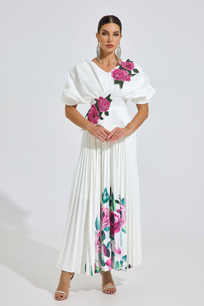 Elston Bloom Plise Maxi Elbise