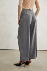 Lucienne Gri Düz Paça Pantolon