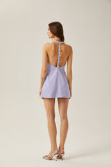 Nathalie Sahte İnci Süslü Mini Elbise