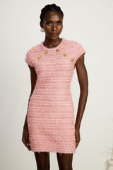 Béatrice Marka Pembellü Örme Mini Elbise