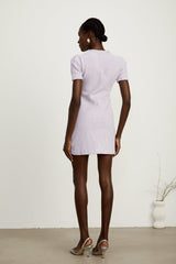 Léocadie Mor İşlemeli Mini Elbise