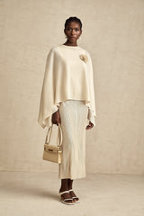 Amélie Haki Suni Çiçekli Üst Ve Etek Eşleştirme Seti