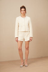 Maisie Kristal Kapitone Hırka Ve Şort Eşleştirme Seti