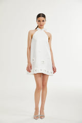 Aubrie Suni Çiçekli Elbise