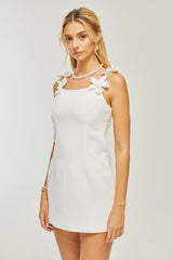 Adara Sahte Çiçekli Mini Elbise