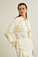 Emma Yaprak Detaylı Ceket & Etek Kombin Takım