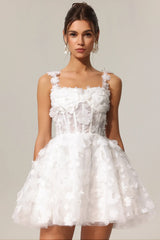 Lali Kolsuz Çiçekli Mini Elbise