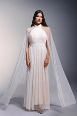 hanley Pearl Kolsuz Uzun Elbise