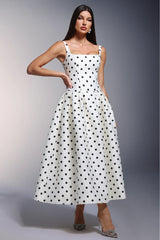 Zada Kolsuz Dalga Noktası Uzun Elbise