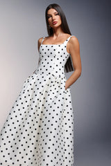 Zada Kolsuz Dalga Noktası Uzun Elbise