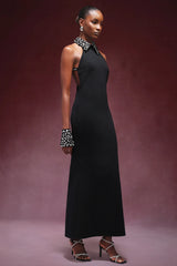 Lula Diamond Sırtı Açık Askılı Bandaj Uzun Elbise