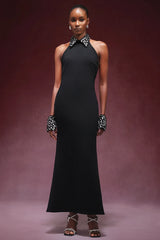 Lula Diamond Sırtı Açık Askılı Bandaj Uzun Elbise