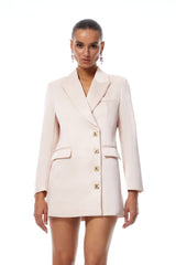 Vittoria Pembe Dekoratif Düğmeli Blazer