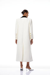 Rodica Beyaz Kruvaze Palto