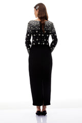 Denise Black Tamamen Süslemeli Bluz ve Etek Takımı