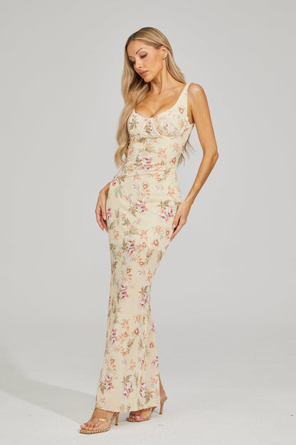 Yvonne Çiçekli Maxi Elbise