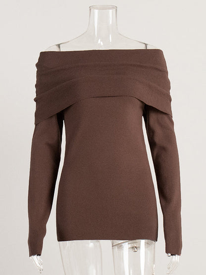 Bol Kesim Düz Renk Uzun Kollu Kazak 4