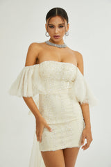 Coline Payet Süslü File Elbise