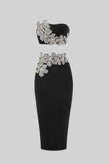 Diamond  2 Parça Askısız Üst ve Uzun Etek Takımı