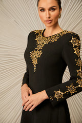 Maya Maxi Süslemeli A Kesim Elbise