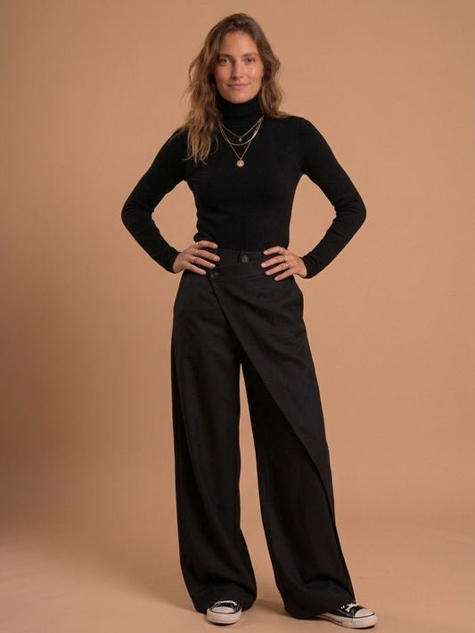 Pantalón Palazzo de Tela: Elegancia y Confort Versátil