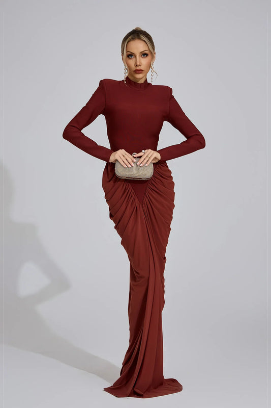 Zorina Sienna Ruching Maxi Elbise