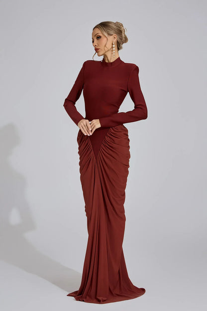 Zorina Sienna Ruching Maxi Elbise