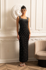 Narin Kristal Süslemeli Dar Elbise