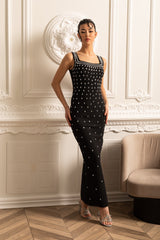 Narin Kristal Süslemeli Dar Elbise