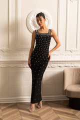 Narin Kristal Süslemeli Dar Elbise